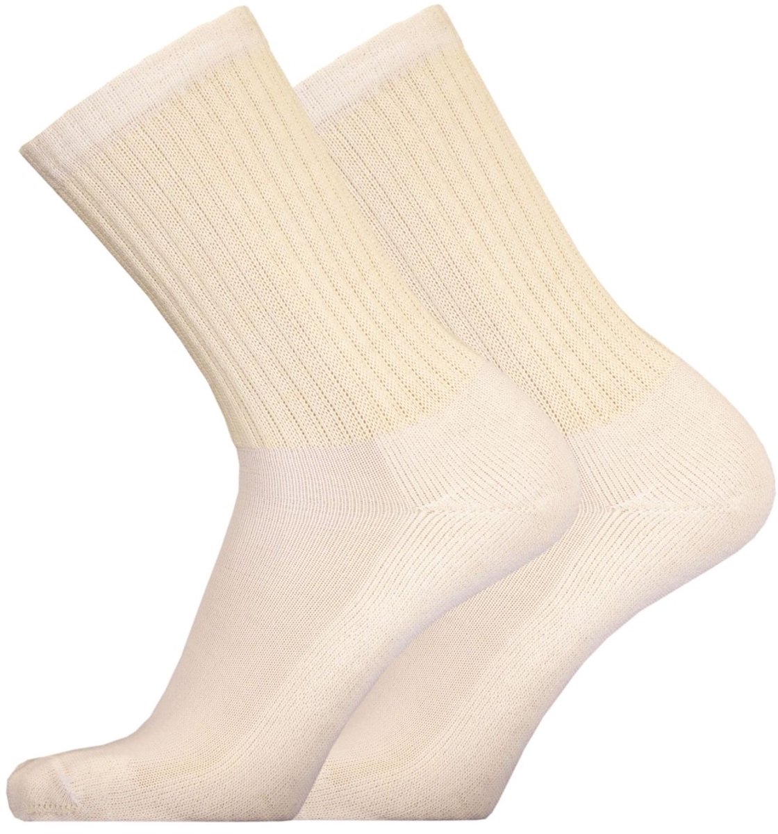 UphillSport - 2-Pack - Merino Sport Sokken - Badstof Schokabsorberend - Heren / Dames - gebroken wit - 35-38 - 9125