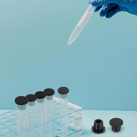 6x Ronde Siliconen Rubberen Gat- en Flessenpluggen voor Gatdiameter 27 mm - Zwart van Merkloos — afbeelding 3