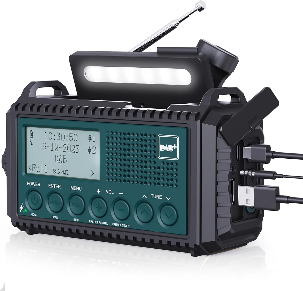 Noodradio solar opwindbaar - Survival noodpakket oplaadbaar - Met zaklamp accu - Reiskit