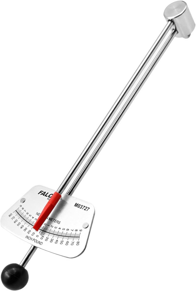 Momentsleutel 1/4 inch 0-80 inch/pond en 0-9 Nm met duidelijke afleesmarkeringen