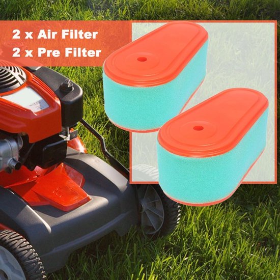 2 stuks Luchtfilter - geschikt voor Briggs & Stratton DOV 700 grasmaaiermotor - Vervangt #790388 792038 - met voorfilter van Merkloos	 — afbeelding 5