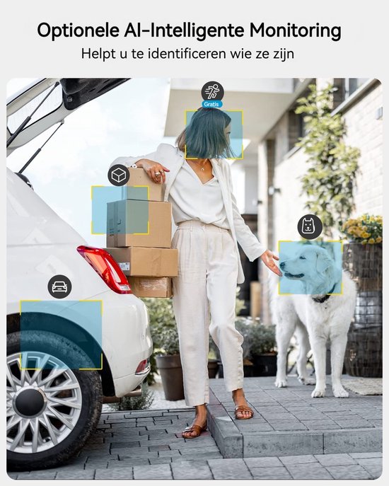 ieGeek Superior Beveiligingscamera Buiten - 2K HD 3MP - Buiten Camera Met Nachtzicht - Buitencamera - Bewakingscamera voor Buiten - Met WiFi en APP - 3 Stuks van ieGeek — afbeelding 4
