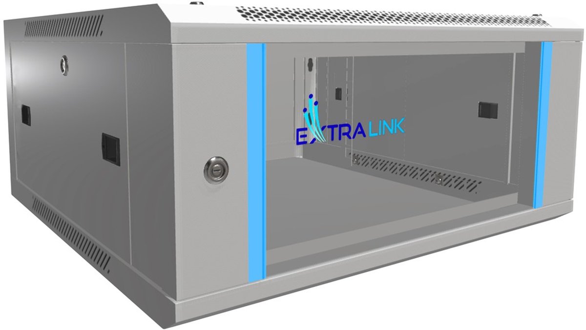 Extralink 4U 600x600 mm Rackkast Serverkast Grijze Wandmontage Netwerkkast 19"