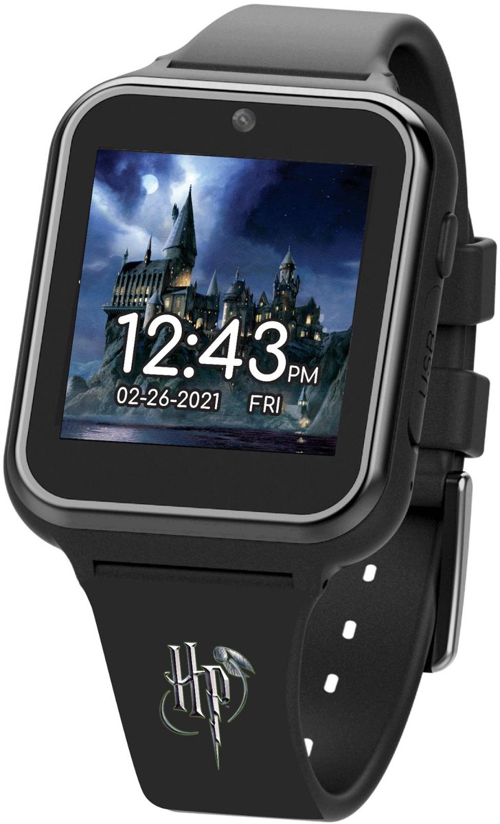 Accutime Harry Potter Smartwatch Kinderen - Selfie Camera, Foto Video - Zwart