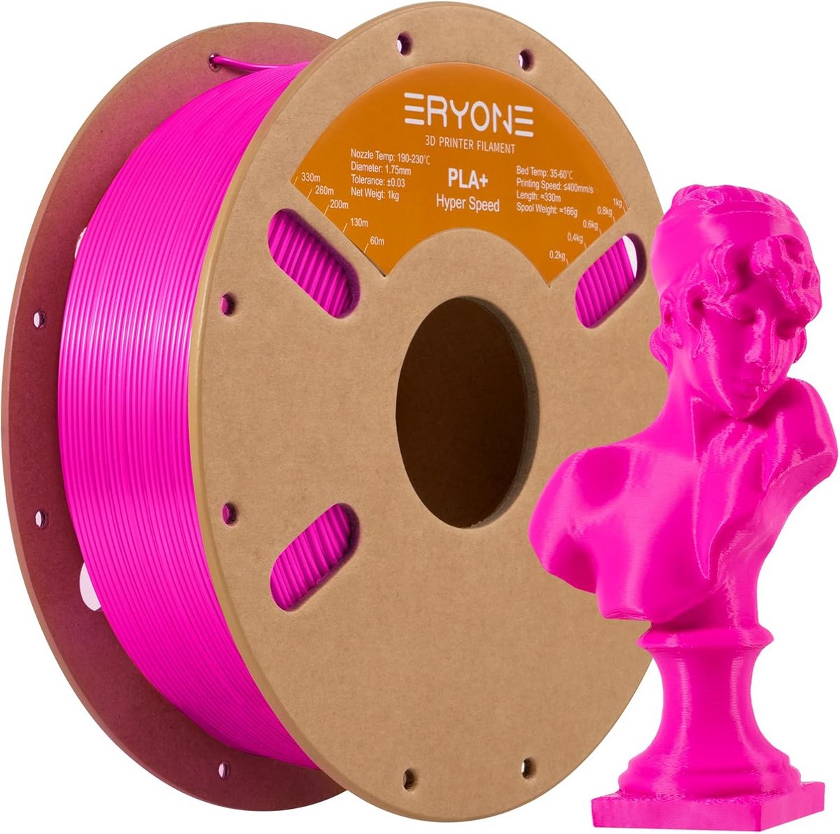 3D Printer Filament PLA+ 1.75mm 1kg Hoogwaardig Materiaal voor FDM Printers Magenta