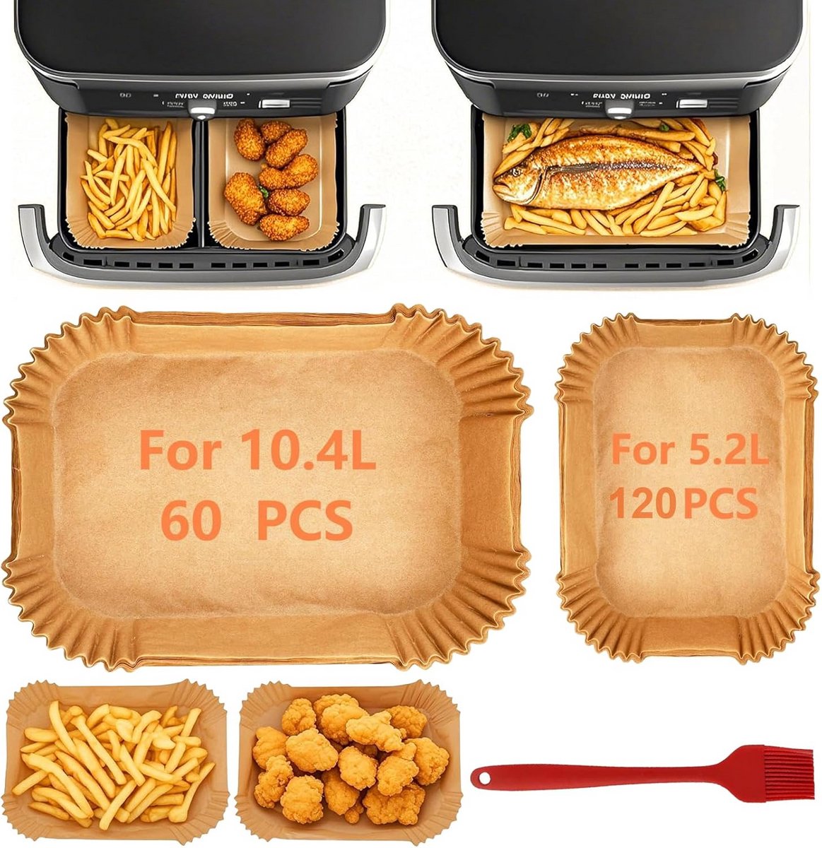 Airfryer Accessoires - Siliconen Bakje - Bakpapier - Bakvorm
