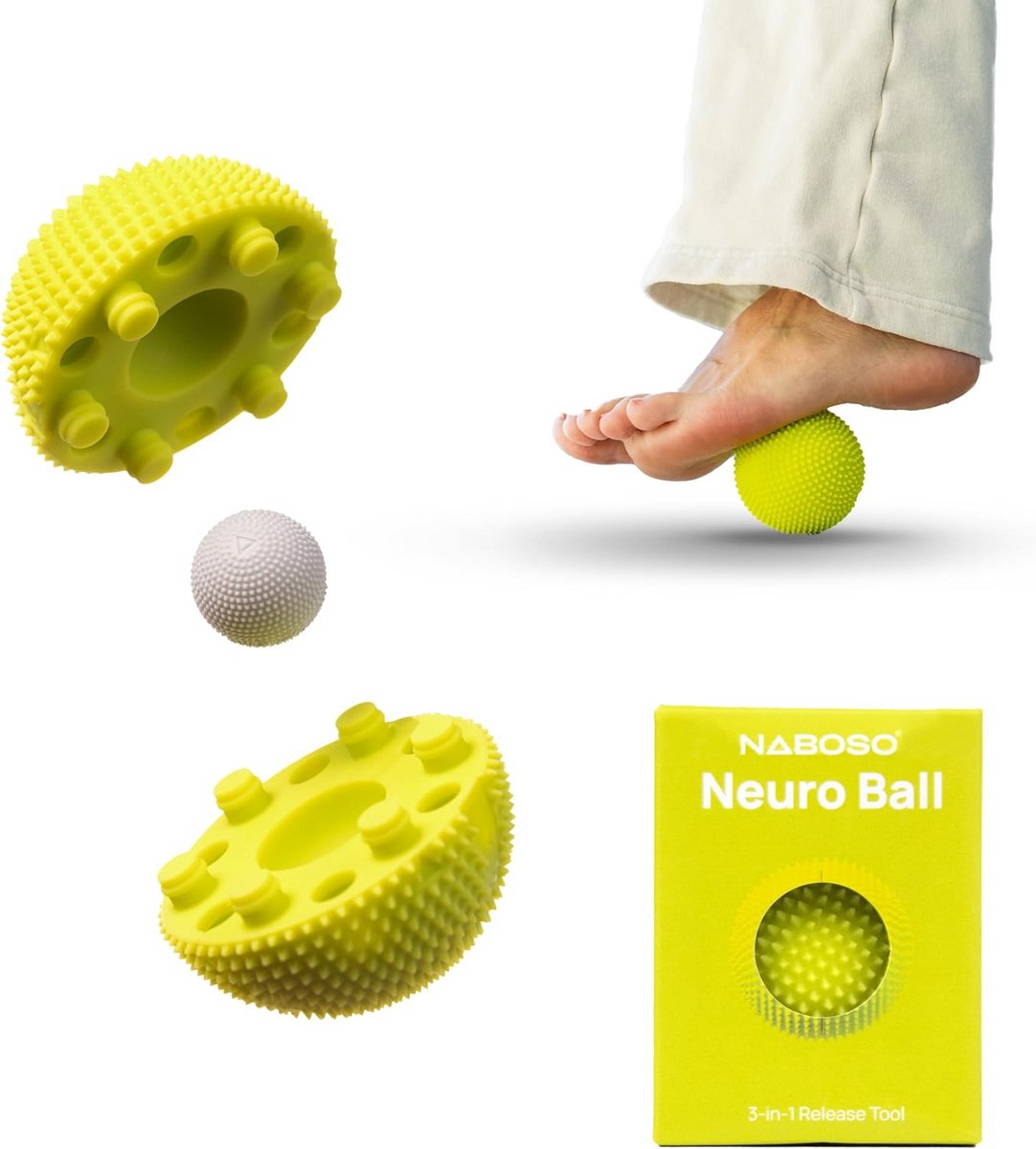 Texturiseerde Massage Bal voor Voeten Handen en Kuiten - Myofasciale Release & Herstel