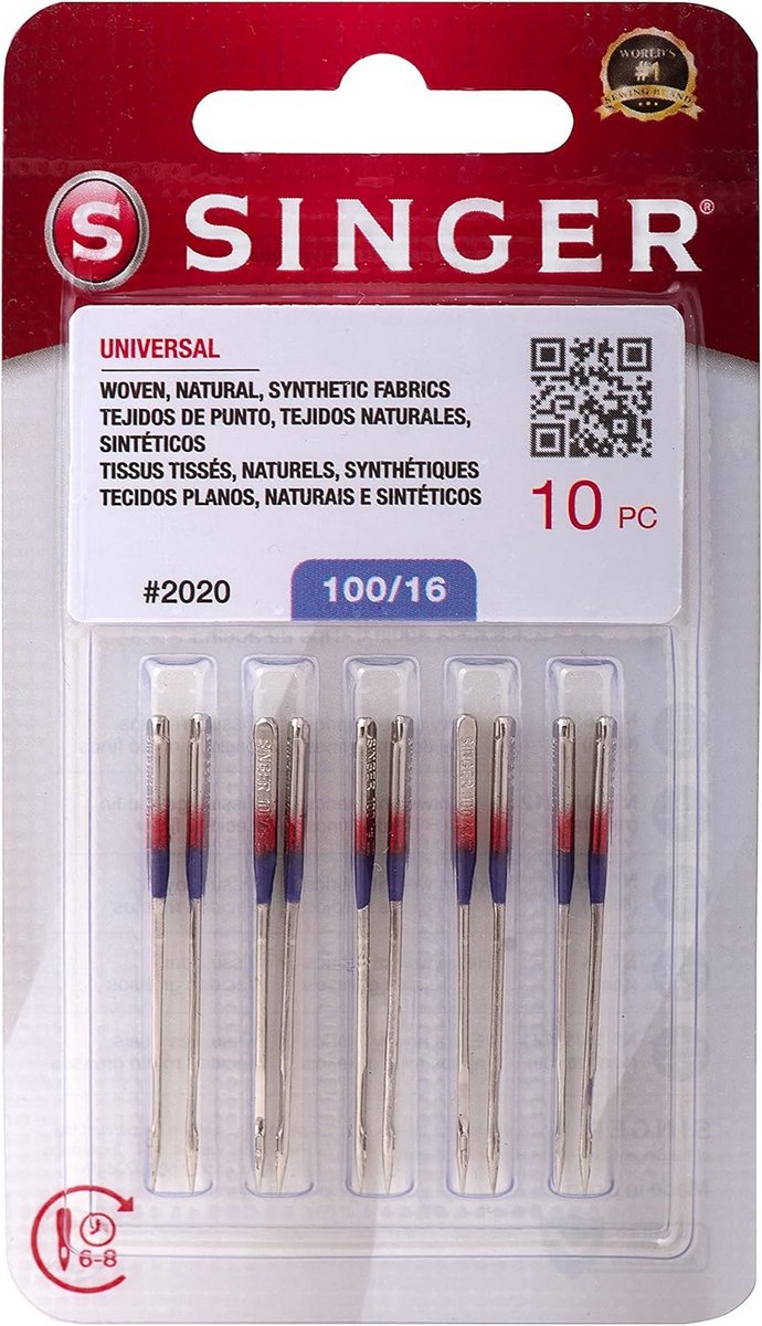 Universele Naaimachine Naalden Set (10 Stuks) Maat 100/16 voor Zware Stoffen