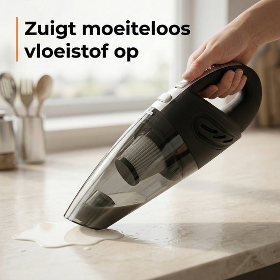 Kruimelzuiger- Kruimeldief snoerloos - Handstofzuiger met 4 opzetstukken - Zedar S300