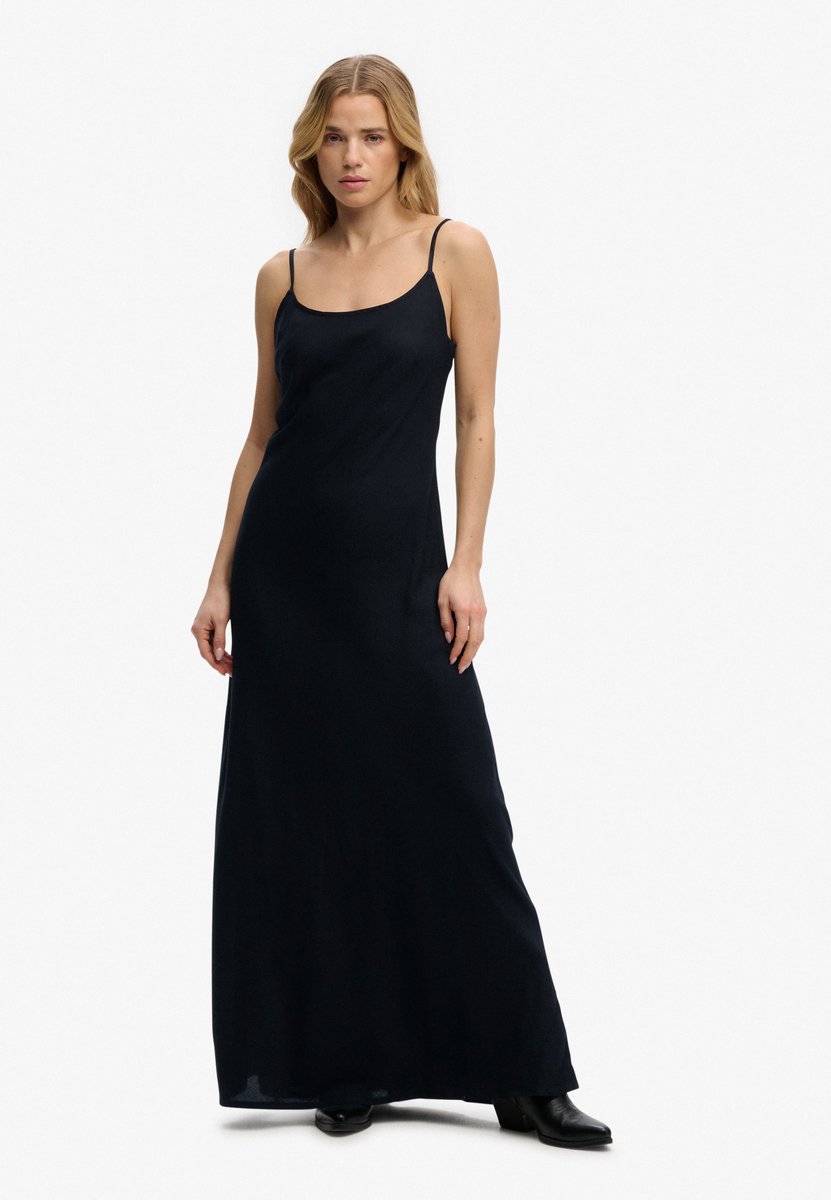 Superdry BIAS CUT MAXI SLIP DRESS Zwart