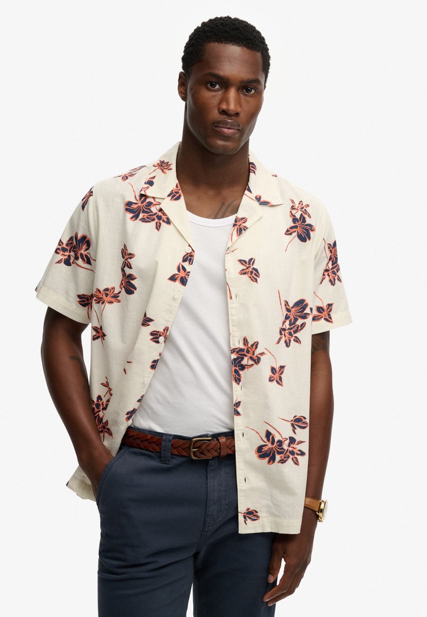 Superdry Cabana Poolside T-shirt Korte Mouw Heren Wit