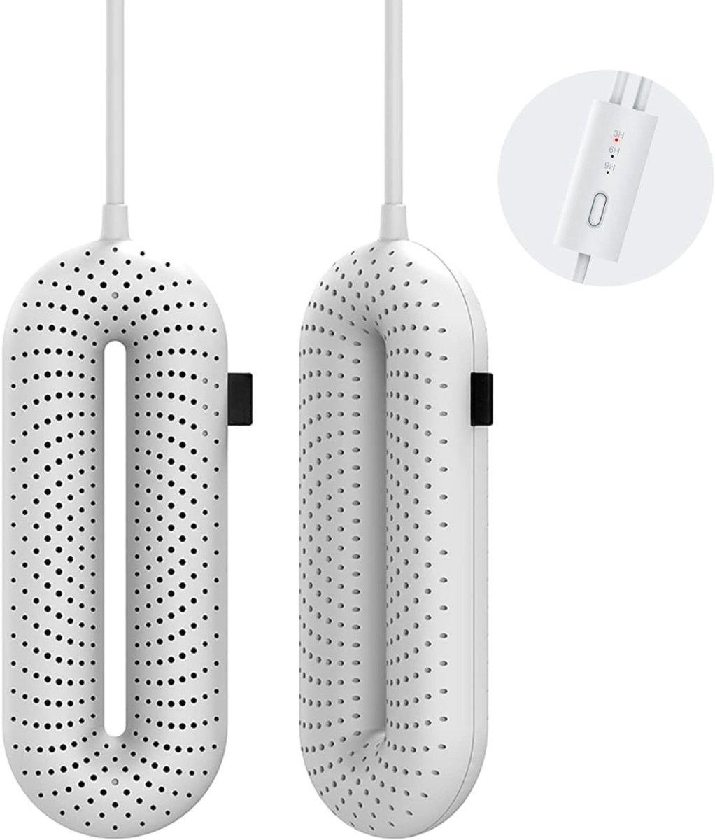AMA® Schoenverfrisser - Schoenreiniger - Schoenenverfrisser - met Intelligente Timer - Opvouwbaar - 17x8x3cm - Wit