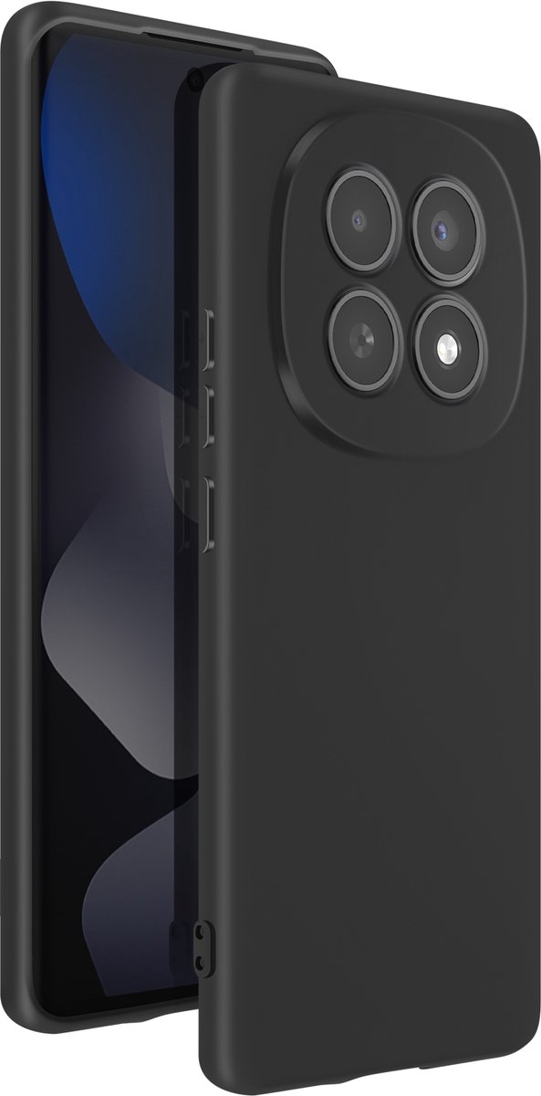 Avizar Soft-Touch Hoes voor Redmi Note 15 5G van Antislip Siliconen, Zwart