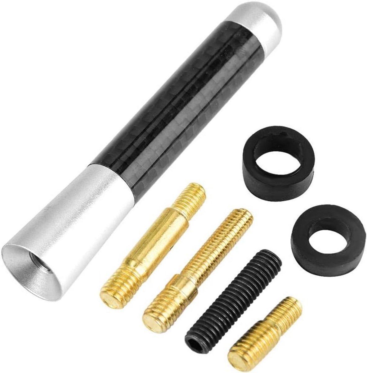 Universele Korte Auto Antenne 3 Inch Koolstofvezel Sportief Model