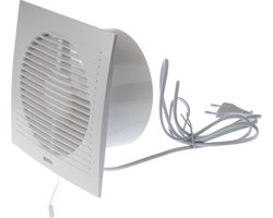 Stille Afzuigventilator Ø150mm voor Badkamer, Keuken en Toilet - Krachtige Muurventilator