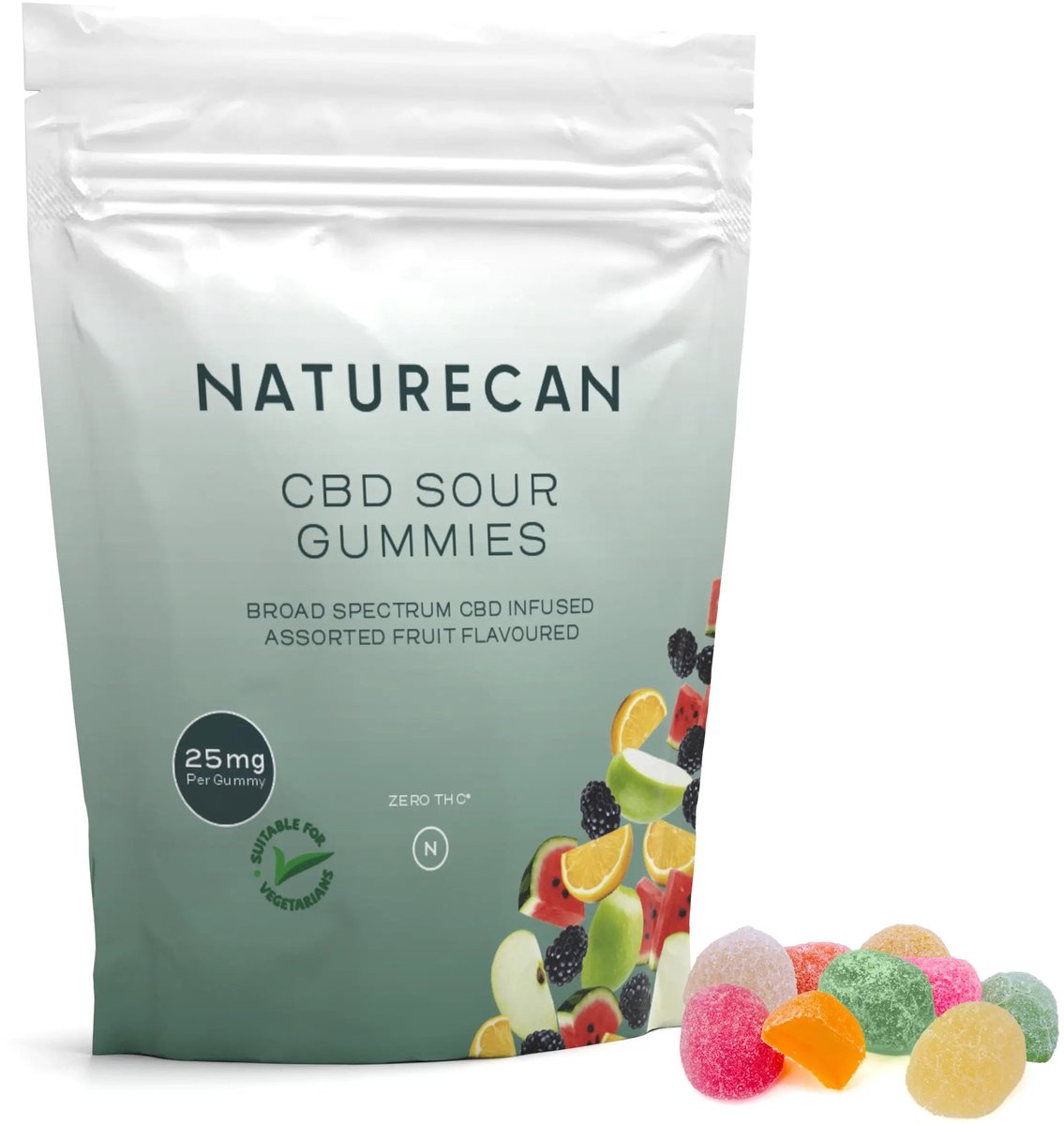 Naturecan Zure CBD Gummies - 10 mg CBD - 60 Gummies - THC-vrij