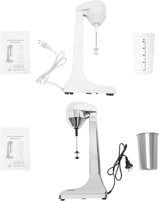Krachtige RVS Milkshake Maker met 2 Snelheden voor Drankjes en Smoothies — afbeelding 5