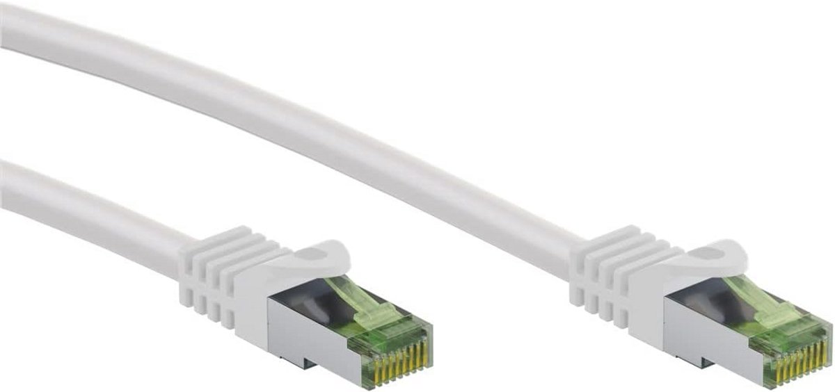 CAT 8.1 Netwerkkabel 40 Gbit S/FTP LAN-kabel Wit 2 Meter