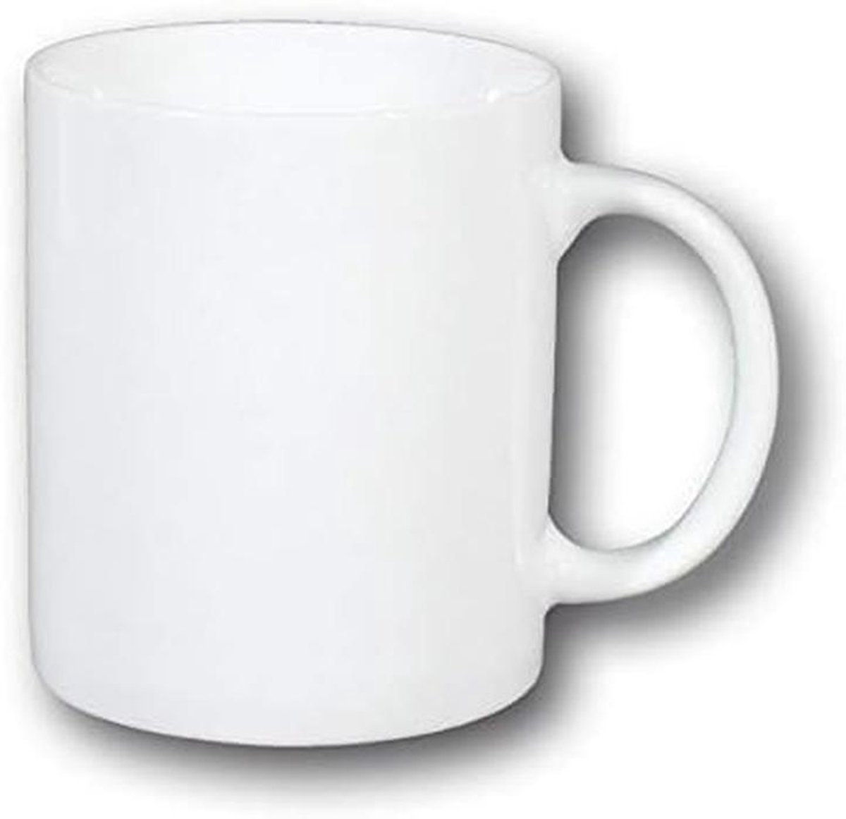 Grote Witte Porseleinen Koffiemok 340 ml - Vaatwasser- en Magnetronbestendig
