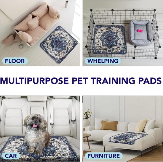 2 Stuks Wasbare Urinematten Voor Honden & Katten – Lekvrij, Superabsorberend, Antislip, 70x100 Cm, Herbruikbaar