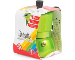Eenvoudige Aluminium Espressopot voor 1 Kop - Compact en Kleurrijk