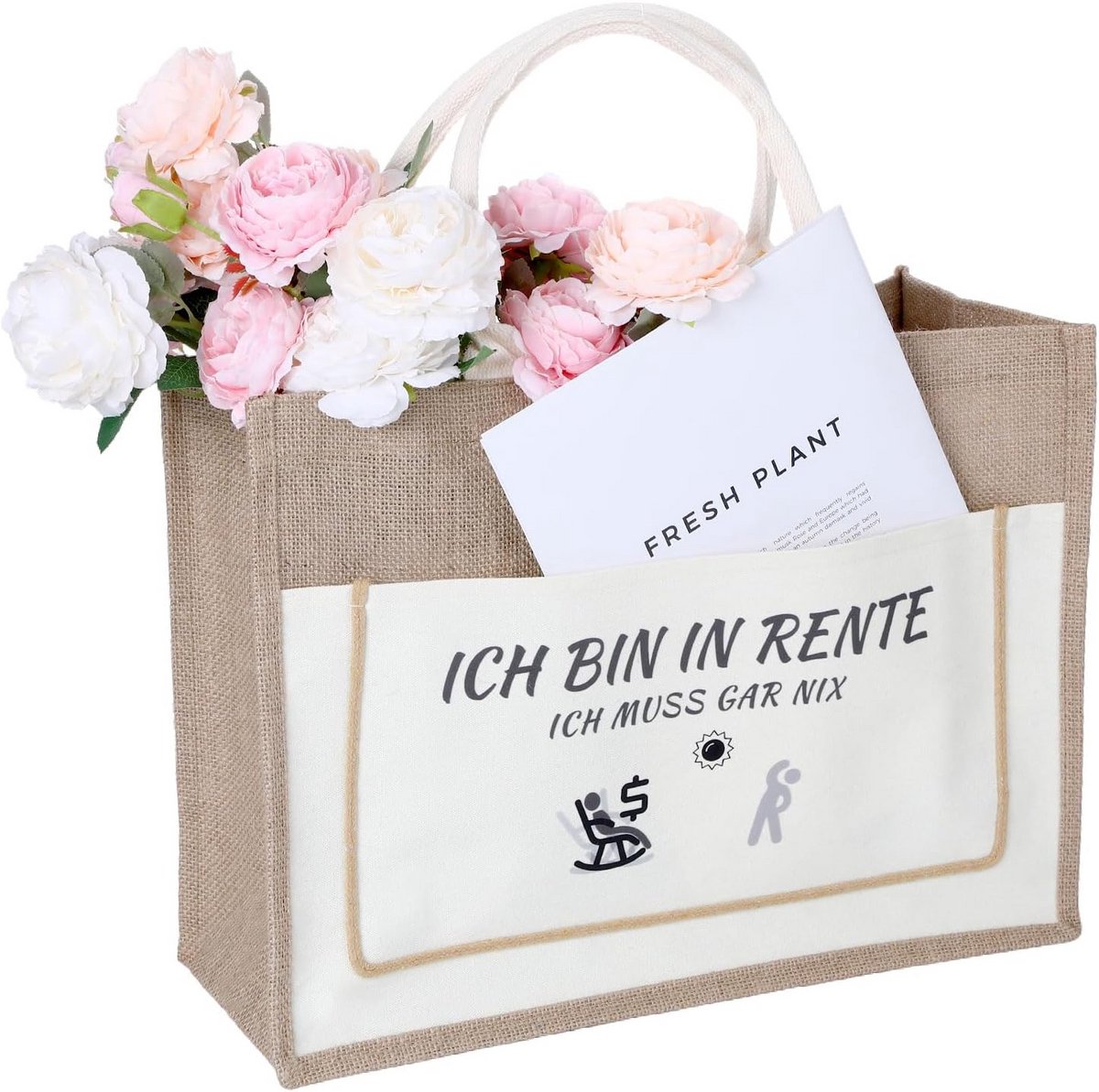Jute Draagtas met Hartje - Mooie en Stevige Shopper