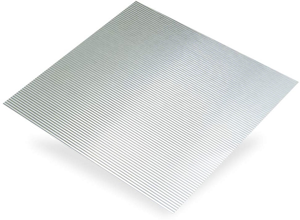 Golfplaat van Aluminium voor Constructie en Decoratie - 0,5mm Dikte - 50x25 cm