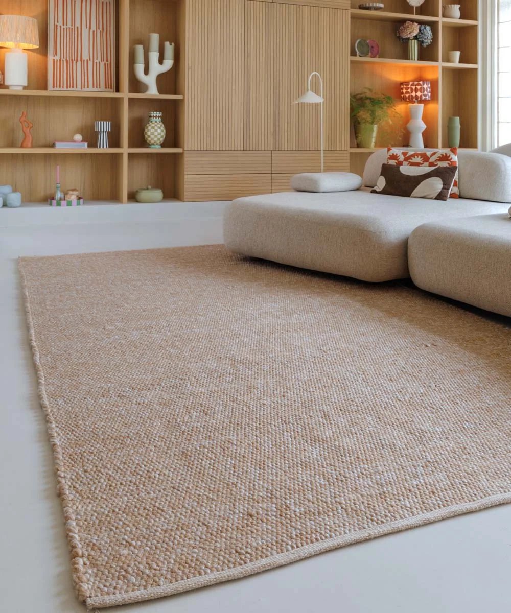 Wollen vloerkleed - Silvull cognac 160x230 cm
