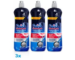 Finish Glansspoelmiddel 3 x 800 ml – 3 x 160 wasbeurten – Vaatwasmachine Rinse Aid – Tegen Kalkaanslag & Voor Extra Glans – Voordeelverpakking