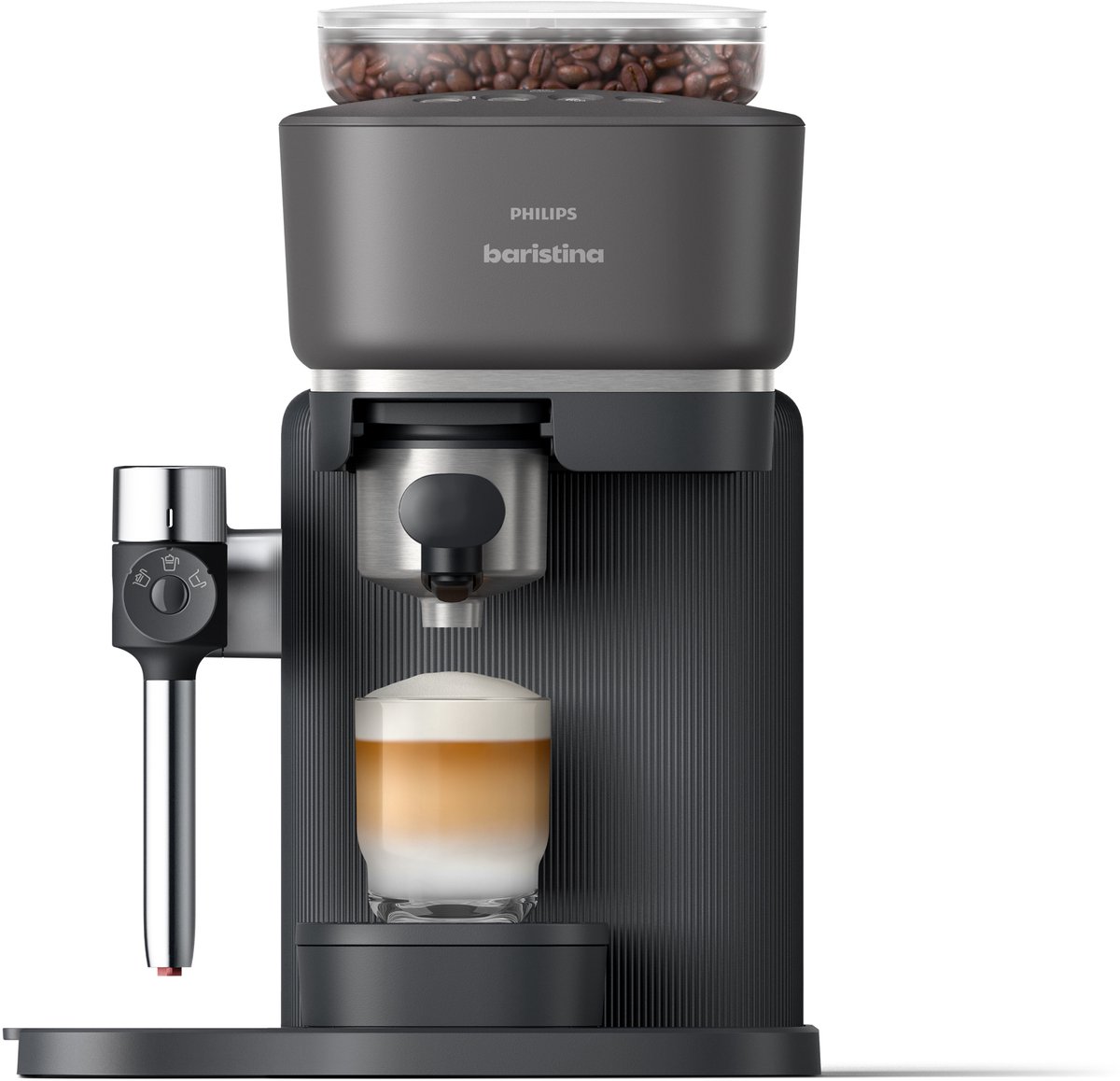 Philips Baristina Latte - BAR400/60 - Espressomachine - Pistonmachine - Cappuccino - Automatische Melkopschuimer - Zwart — afbeelding 1