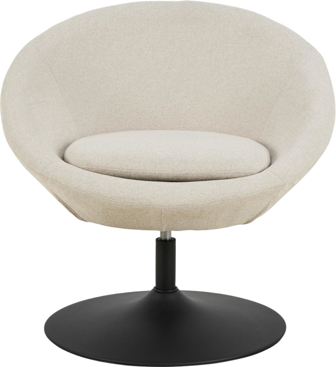 Giga Living Fauteuil Eva - Draaibaar Beige - Stof - 82x72x81 cm