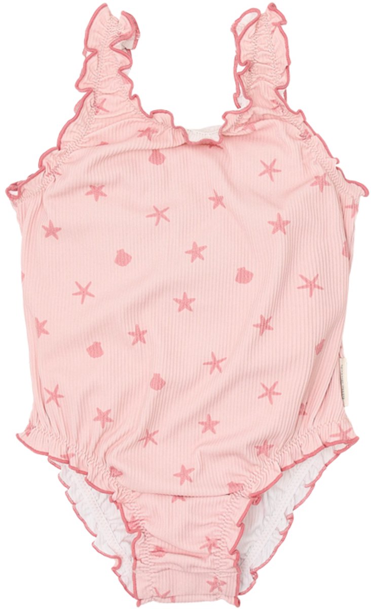Little Dutch Badpak met Ruches - Dreamy Seashells Roze