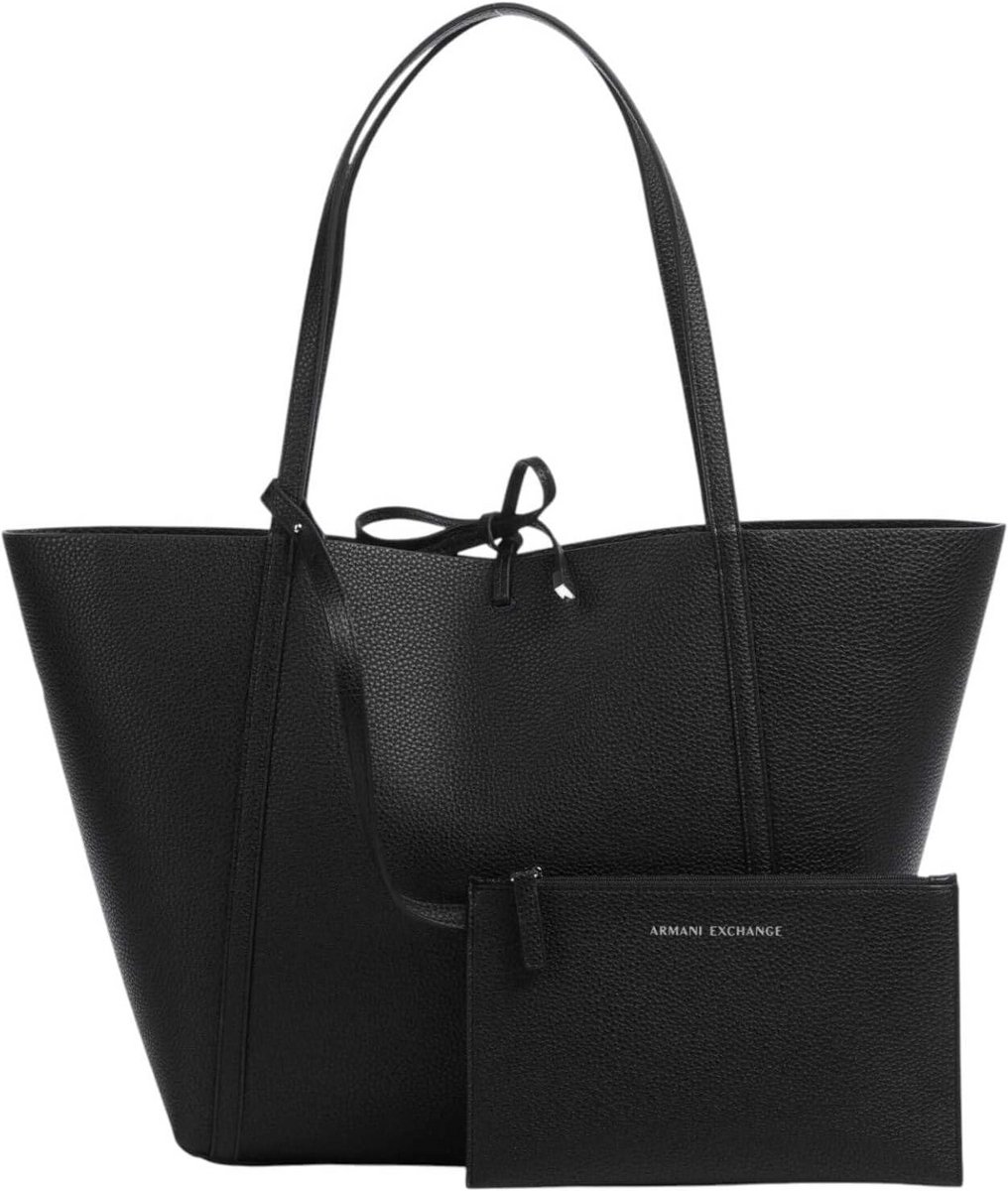 Grote Dames Shopper Tas met Interne Zak - Zwart