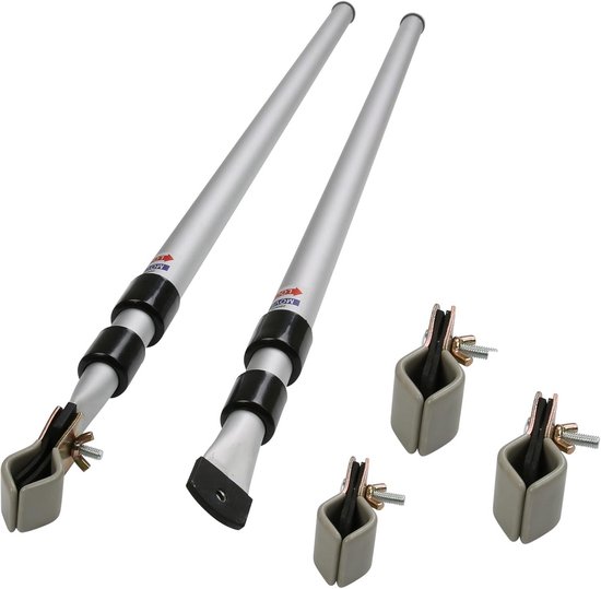 Set van 2 Telescopische Stormstangen voor Voortent - Verstelbaar 108-260 cm Aluminium — afbeelding 4