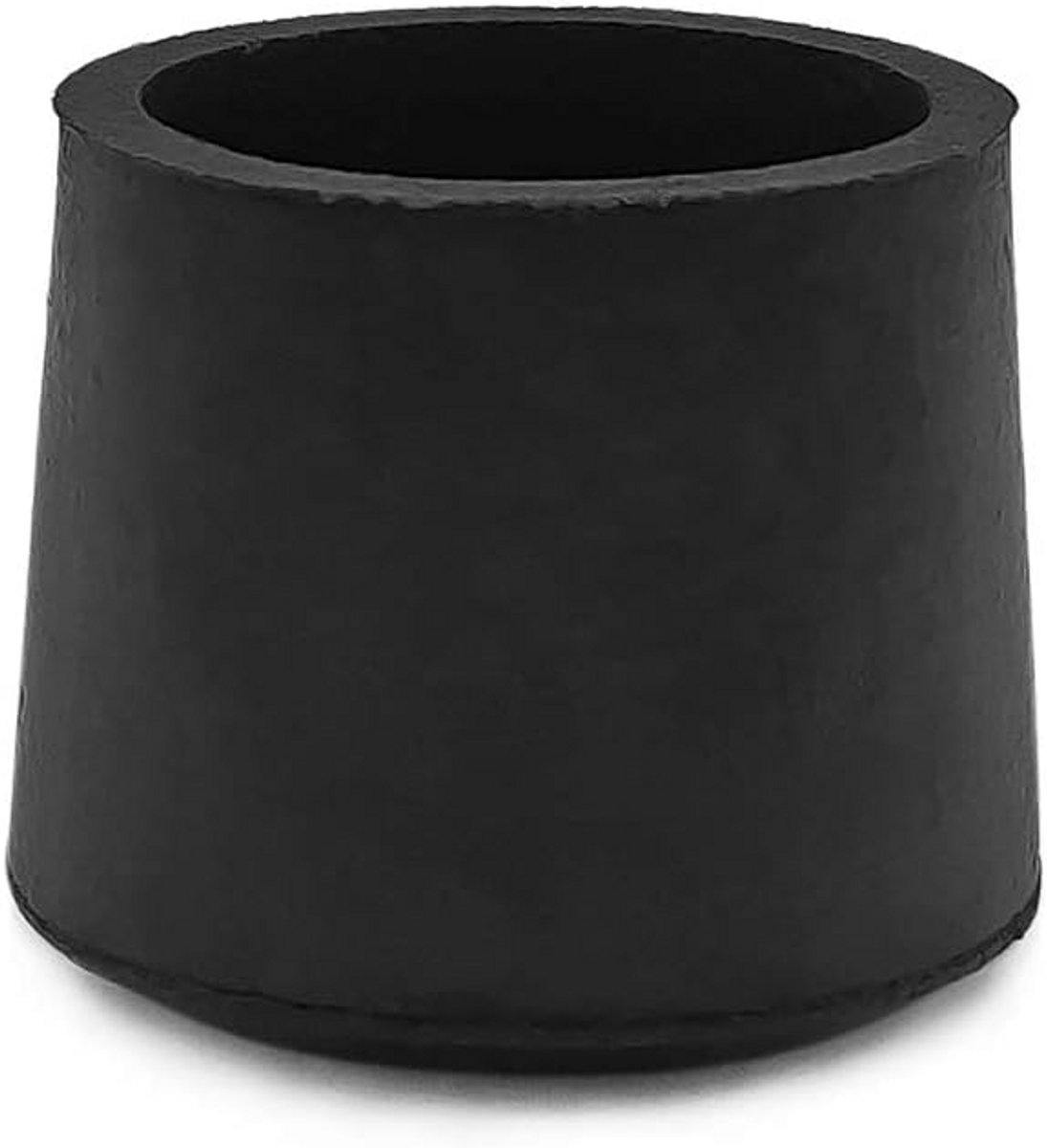 16x Ronde Stoelpootdoppen Rubber Zwart - Vloerbeschermers 35mm Meubelpoten