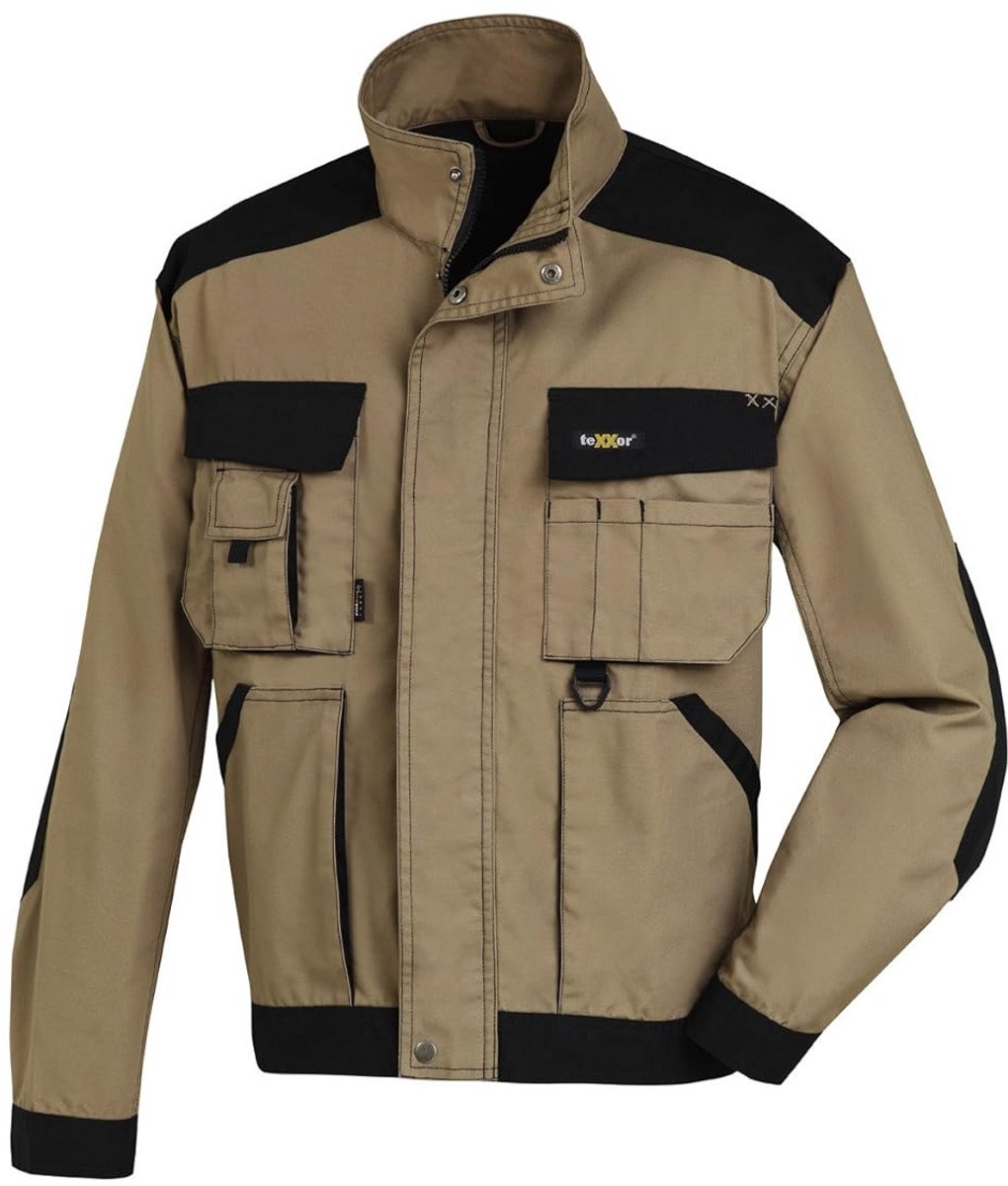 Werkjas Robuust T/C Canvas Heren Khaki/Bruin Maat 64