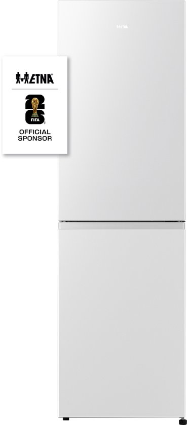 ETNA KCV282N koel-vriescombinatie 182 cm No Frost energiezuinig stil wit of RVS 256L MultiFlow 360°