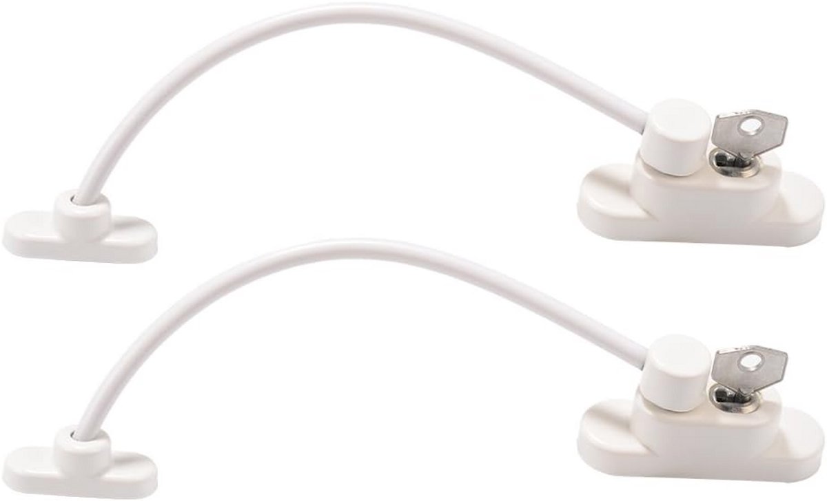 2x Kindveilige Venster- en Deurbeveiliging met Kabel - Inbraakwering en Valbeveiliging