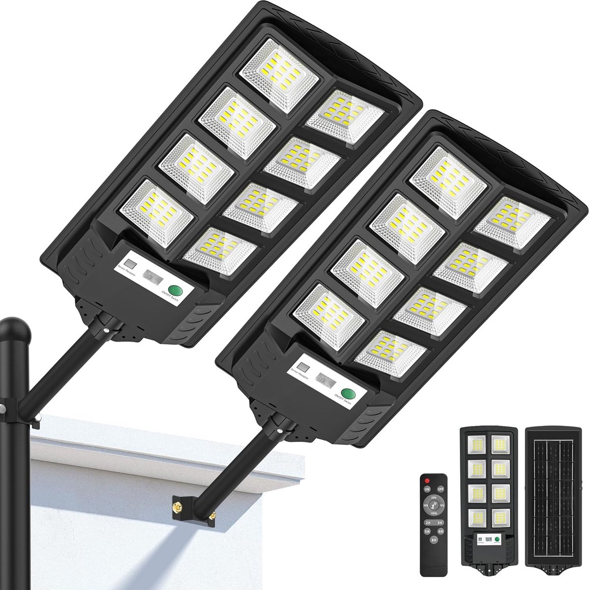 Waterdichte Buitenlamp op Zonne-energie met Sensor en Afstandsbediening