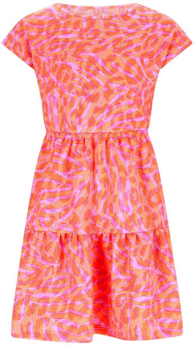 B.Nosy Y602-5847 meisjes jurk oranje paars - Maat 110