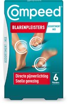 Compeed Blarenpleisters mixpack - blarenpleisters bieden directe pijnverlichting, snellere genezing - diverse groottes voor verschillende soorten blaren. - 6 stuks