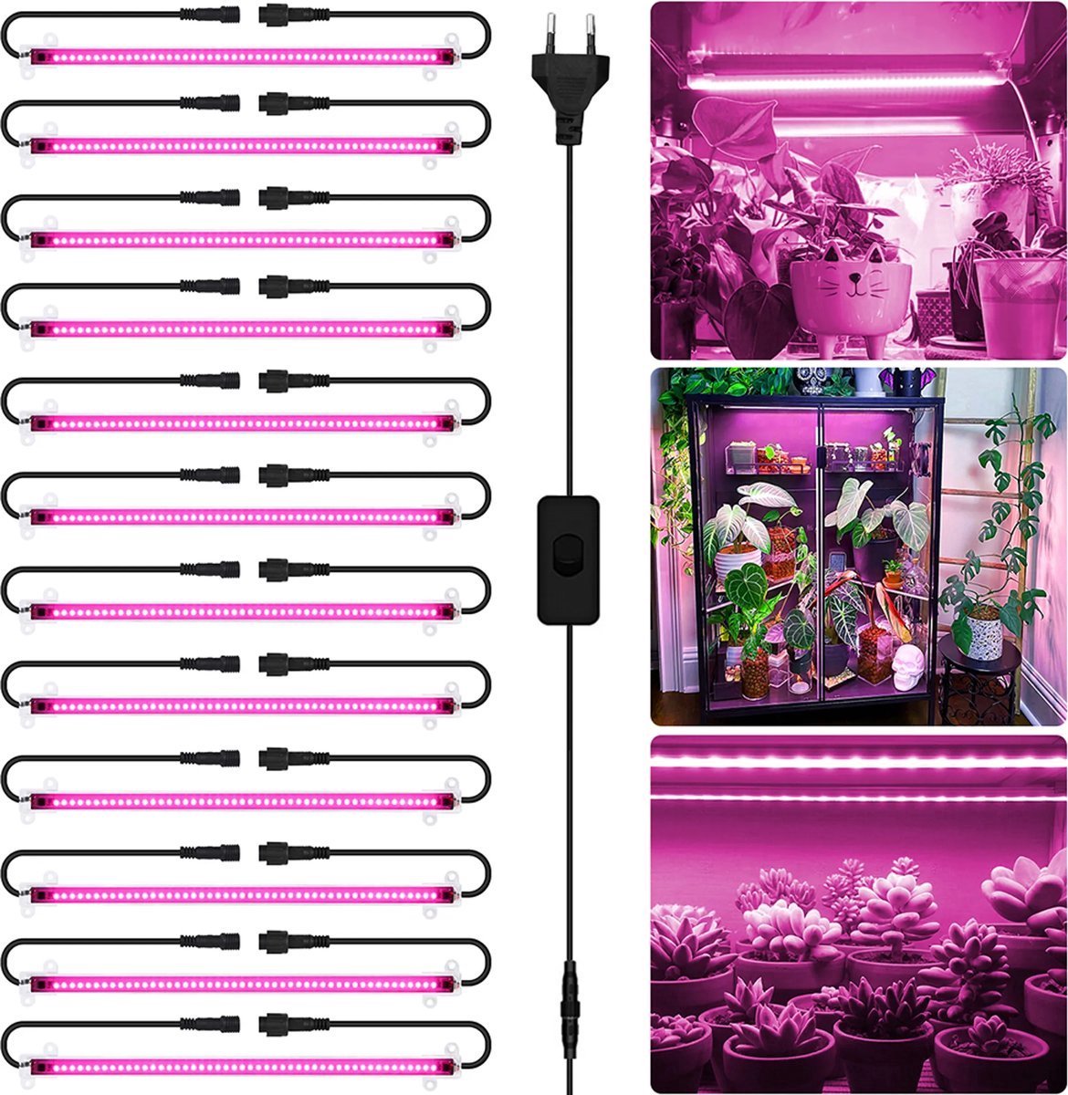 LED Full Spectrum - Groeilamp - Grow light - Voor planten - Versnelt groei en ontwikkeling - Kweeklamp (12 stuks)