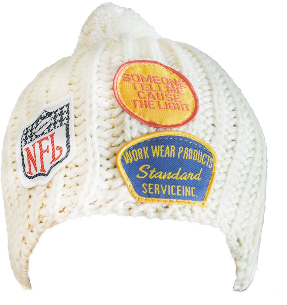 Maxenza NFL Beanie Muts Beige – 100% Wol, Small | Officiële NFL Wintermuts
