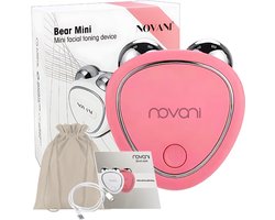 Novani Bear Mini - Microcurrent | Anti Ageing | huidverjonging | Huidverjongingsapparaat | Facelift apparaat | Anti rimpel | Gezichtsmassage | Roze