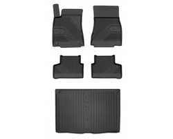 Frogum Voordeelset - Automatenset No.77 + Dry Zone Kofferbakmat - Geschikt voor Mercedes-Benz GLA (H247) vanaf 2019 - Lage laadvloer - TPE Rubber - Zwart