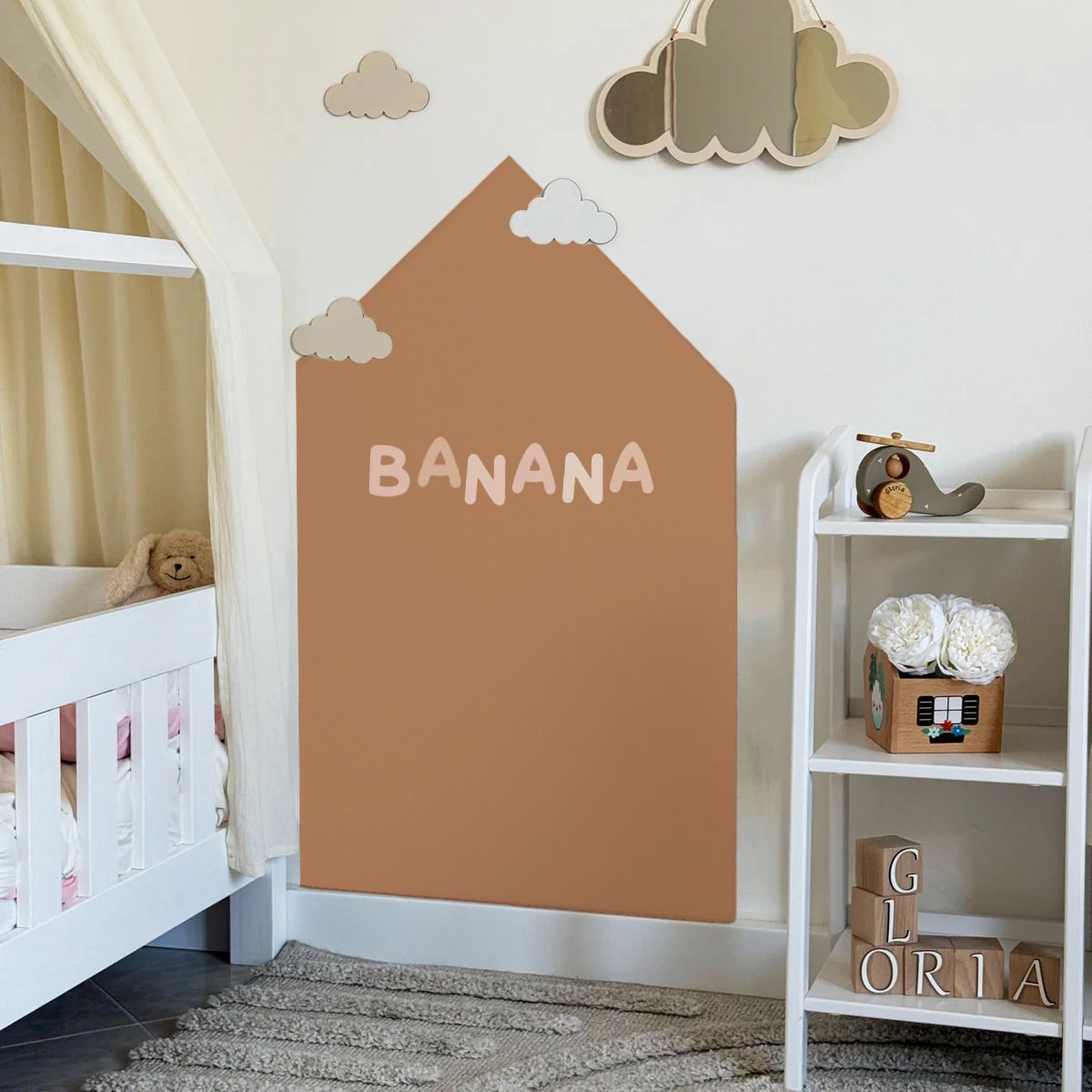 Decochic® - Magnetische muursticker - magneetbord - krijtbord - huis - terracotta bruin