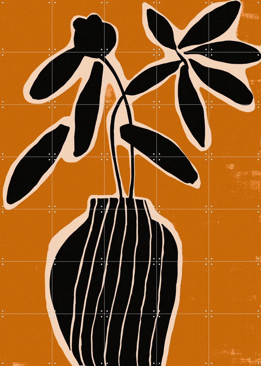 IXXI Ochre Still life No2, Treechild & Various - 100 x 140 cm - Gratis ophangtool - Grote wanddecoratie en posters - Grafisch Ontwerp, Illustraties