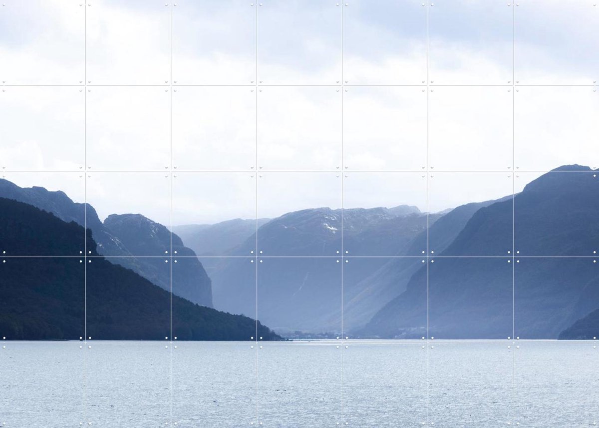 IXXI Norwegian Fjords, Claire Droppert - 140 x 100 cm - Gratis ophangtool - Grote wanddecoratie en posters - Fotografie, Naturalisme, Minimalisme