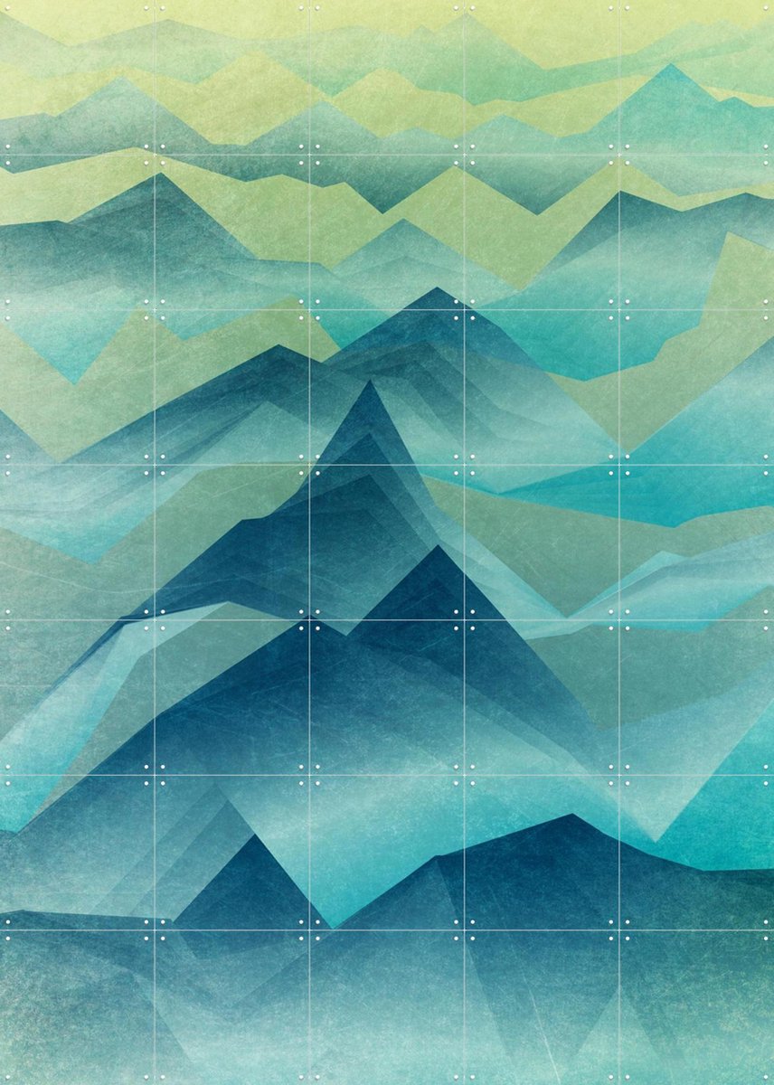 IXXI Top of the World, Angelo Cerantola - 100 x 140 cm - Gratis ophangtool - Grote wanddecoratie en posters - Kleurrijk, Illustraties, Geometrische