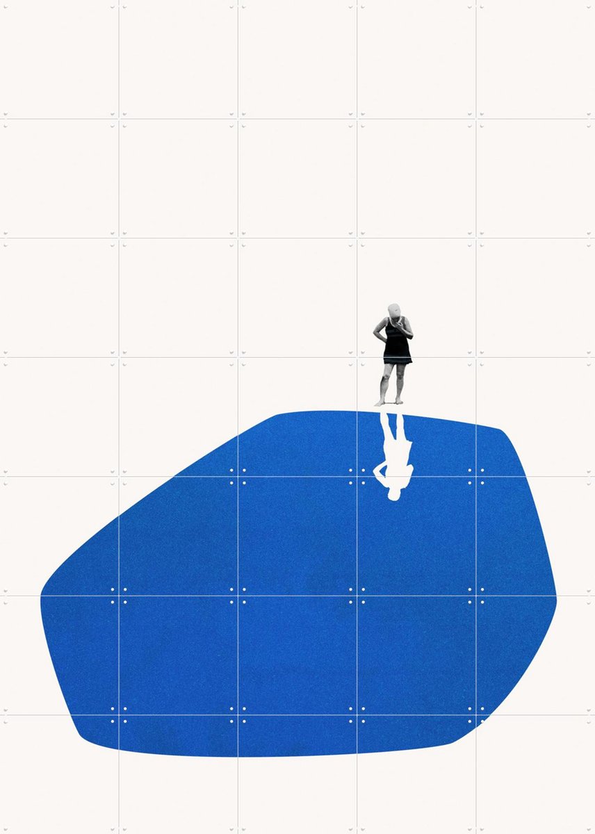 IXXI Self Reflection, Maarten Léon - 100 x 140 cm - Gratis ophangtool - Grote wanddecoratie en posters - Geometrische Kunst, Illustraties